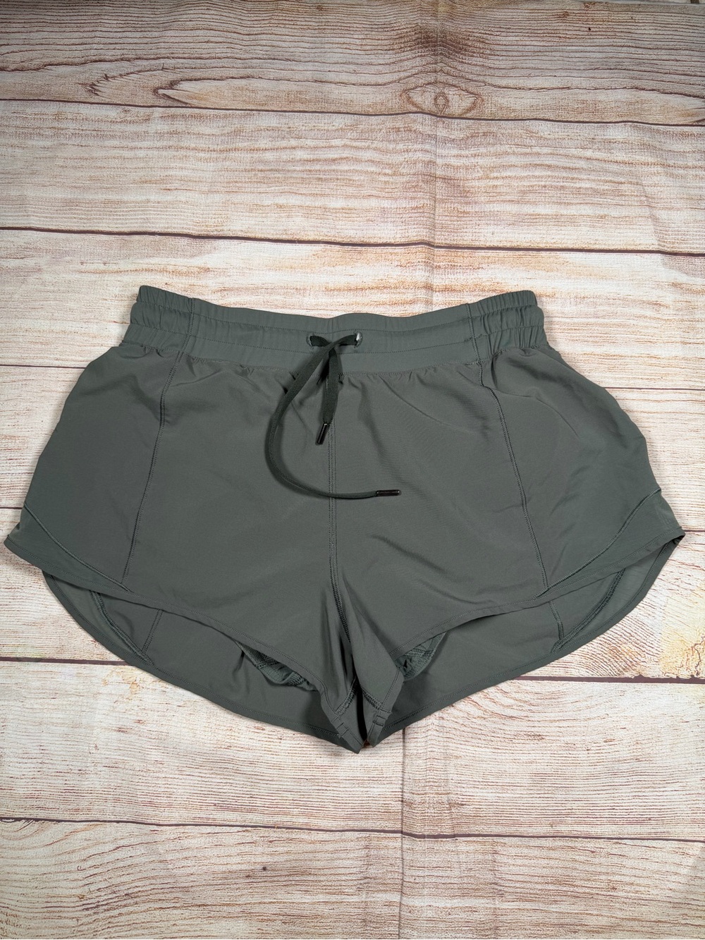 CRZ YOGA Olive Drawstring Athletic Shorts - Workout, Lifting, Running